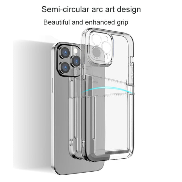 Dual Card TPU Phone Case, For iPhone 13 mini, For iPhone 13 Pro, For iPhone 12 Pro, For iPhone 12 Pro Max, For iPhone 11, For iPhone 11 Pro