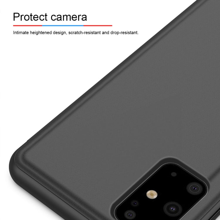 Plated Mirror Horizontal Flip Leather Case with Holder, For Galaxy S20+, For Galaxy S20 Ultra, For Galaxy S20