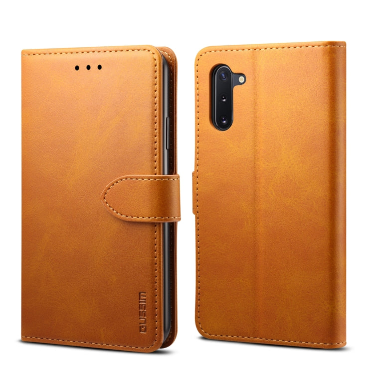 GUSSIM Business Style Horizontal Flip Leather Case with Holder & Card Slots & Wallet, For Galaxy Note 10+, For Galaxy Note 10