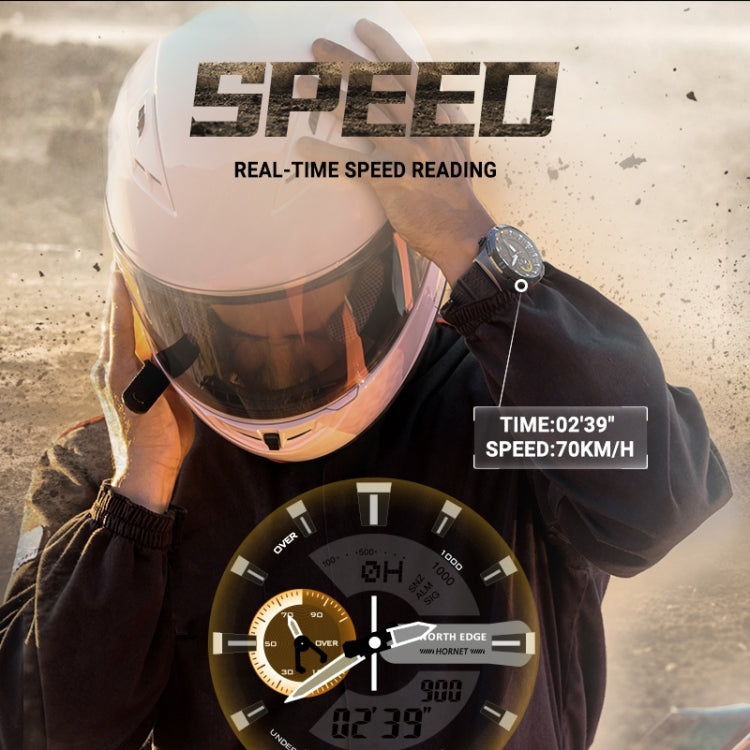 NORTH EDGE HORNET Dual Digital Alarm Clock Timing Men Luminous Sports Watch