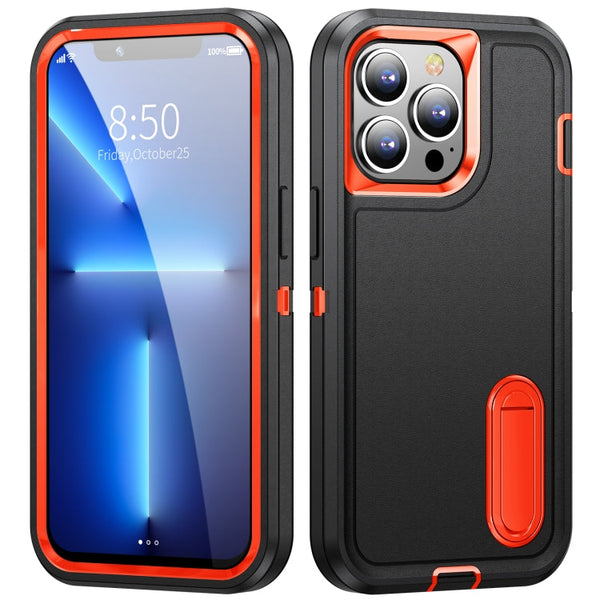 3 in 1 Rugged Holder Phone Case, For iPhone 13, For iPhone 13 Pro