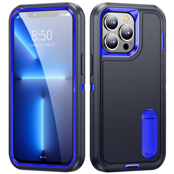 3 in 1 Rugged Holder Phone Case, For iPhone 13, For iPhone 13 Pro