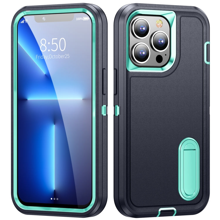 3 in 1 Rugged Holder Phone Case, For iPhone 13 Pro Max, For iPhone 12 / 12 Pro