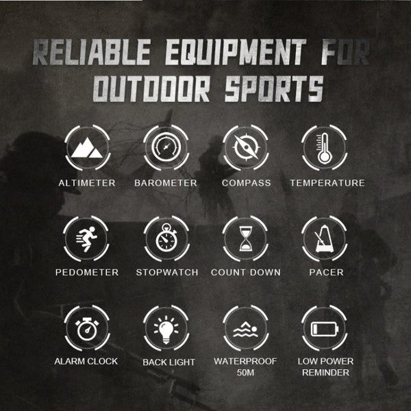 NORTH EDGE APACHE-46 Outdoor Waterproof Men Multifunction Digital Smart Sports Watch