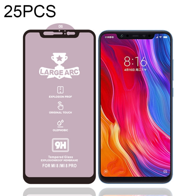 25 PCS 9H HD Large Arc High Alumina Full Screen Tempered Glass Film