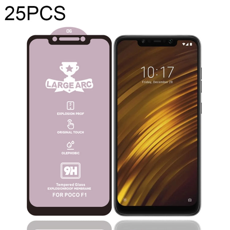 25 PCS 9H HD Large Arc High Alumina Full Screen Tempered Glass Film