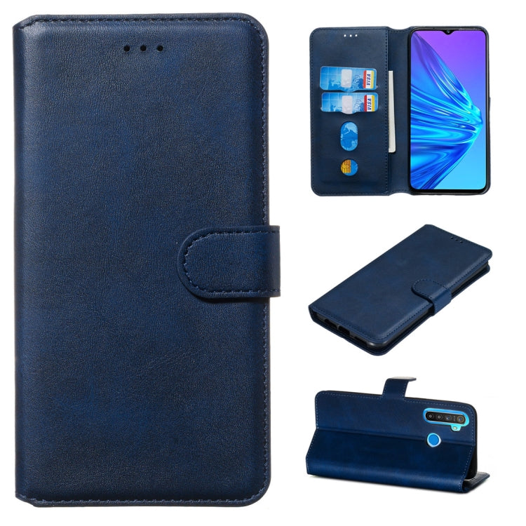 Classic Calf Texture Horizontal Flip PU Leather Case, with Holder & Card Slots & Wallet, For OPPO Realme 5, For OPPO Realme 5 Pro / Realme Q