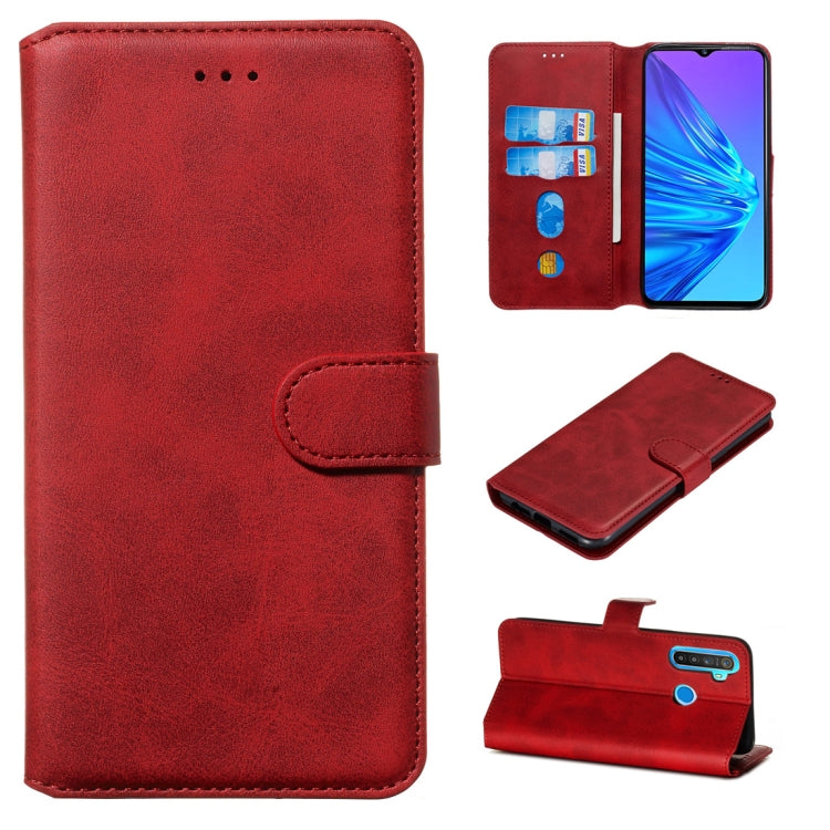 Classic Calf Texture Horizontal Flip PU Leather Case, with Holder & Card Slots & Wallet, For OPPO Realme 5, For OPPO Realme 5 Pro / Realme Q