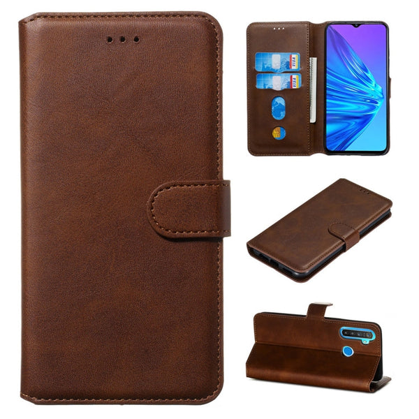 Classic Calf Texture Horizontal Flip PU Leather Case, with Holder & Card Slots & Wallet, For OPPO Realme 5, For OPPO Realme 5 Pro / Realme Q