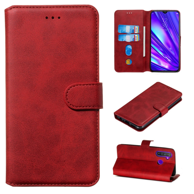 Classic Calf Texture Horizontal Flip PU Leather Case, with Holder & Card Slots & Wallet, For OPPO Realme 5, For OPPO Realme 5 Pro / Realme Q