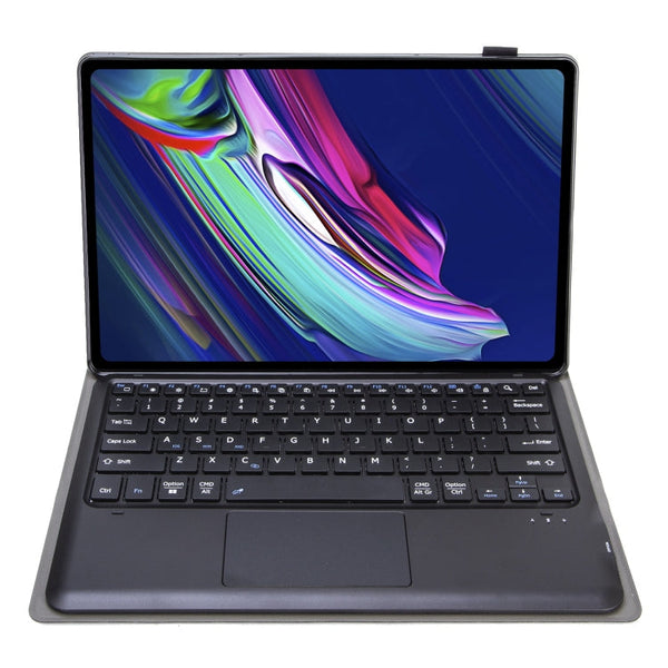 AM17-A TPU Detachable Bluetooth Keyboard Leather Case with Bracket & Touchpad