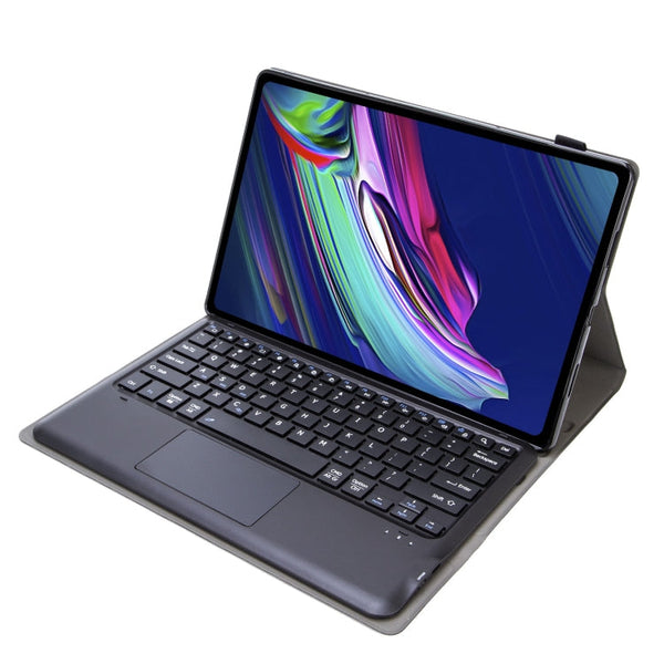 AM17-A TPU Detachable Bluetooth Keyboard Leather Case with Bracket & Touchpad
