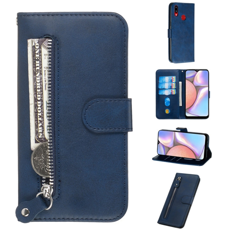 Fashion Calf Texture Zipper Horizontal Flip PU Leather Case, with Holder & Card Slots & Wallet, For Xiaomi Redmi Note 8, For Xiaomi Redmi Note 8 Pro, For Galaxy A10s, For Galaxy A20s