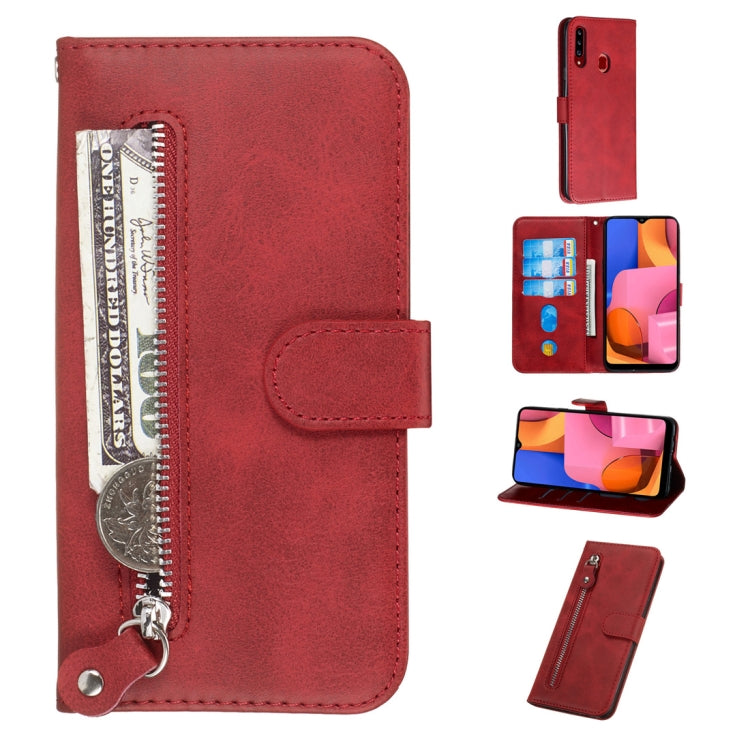 Fashion Calf Texture Zipper Horizontal Flip PU Leather Case, with Holder & Card Slots & Wallet, For Xiaomi Redmi Note 8, For Xiaomi Redmi Note 8 Pro, For Galaxy A10s, For Galaxy A20s