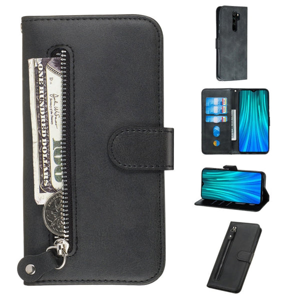 Fashion Calf Texture Zipper Horizontal Flip PU Leather Case, with Holder & Card Slots & Wallet, For Xiaomi Redmi Note 8, For Xiaomi Redmi Note 8 Pro, For Galaxy A10s, For Galaxy A20s