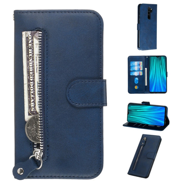 Fashion Calf Texture Zipper Horizontal Flip PU Leather Case, with Holder & Card Slots & Wallet, For Xiaomi Redmi Note 8, For Xiaomi Redmi Note 8 Pro, For Galaxy A10s, For Galaxy A20s
