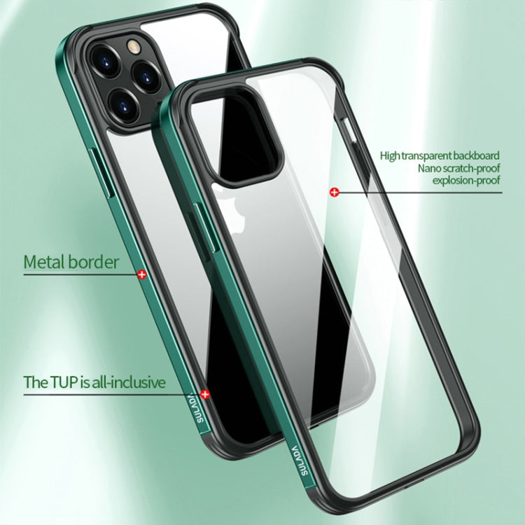 SULADA Metal Frame + Nano Glass + TPU Phone Case, For iPhone 13 mini, For iPhone 13, For iPhone 13 Pro