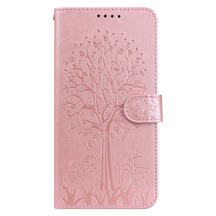 Tree & Deer Pattern Pressed Printing Horizontal Flip Leather Phone Case, For iPhone 13 Pro, For iPhone 13, For iPhone X / XS, For iPhone XR