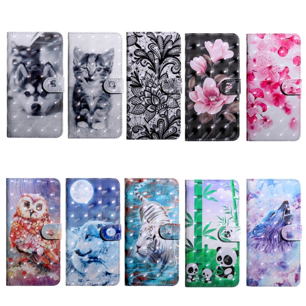 3D Painting Pattern Coloured Drawing Leather Phone Case, For iPhone SE 2022