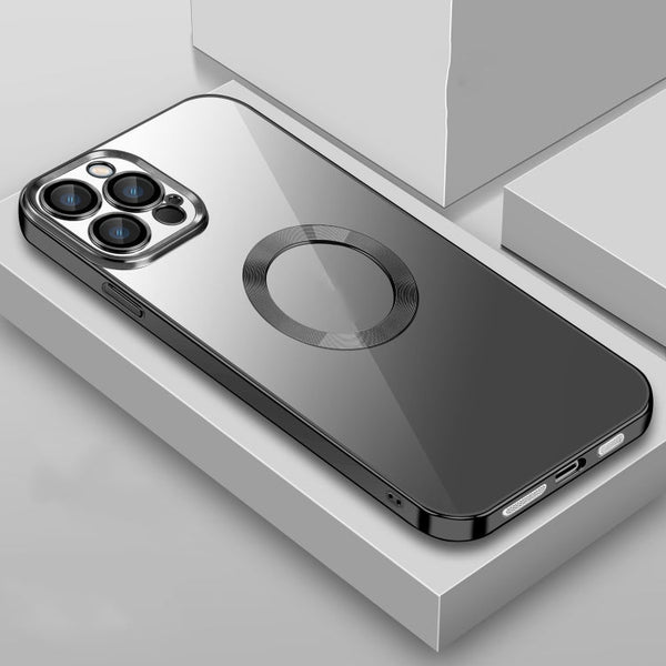 9D Electroplated Edge Len Film Clear PC + TPU Shockproof Case, For iPhone 11, For iPhone 11 Pro Max, For iPhone 12