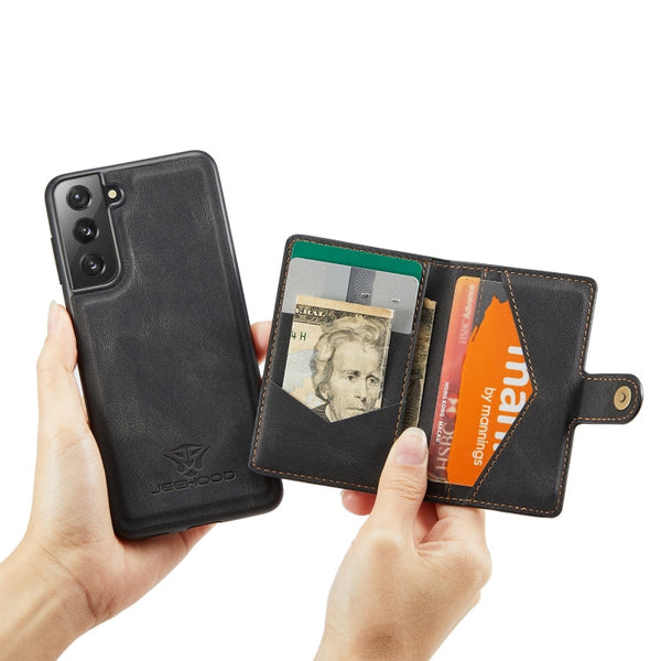 JEEHOOD Retro Magnetic Detachable Phone Case with Wallet & Card Slot & Holder, For Samsung Galaxy S22 5G, For Samsung Galaxy S22+ 5G, For Samsung Galaxy A33 5G, For Samsung Galaxy A53 5G