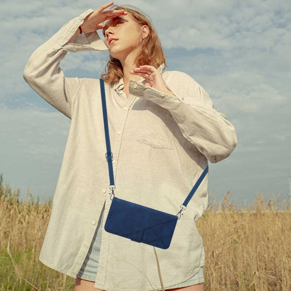 Crossbody 3D Embossed Flip Leather Phone Case