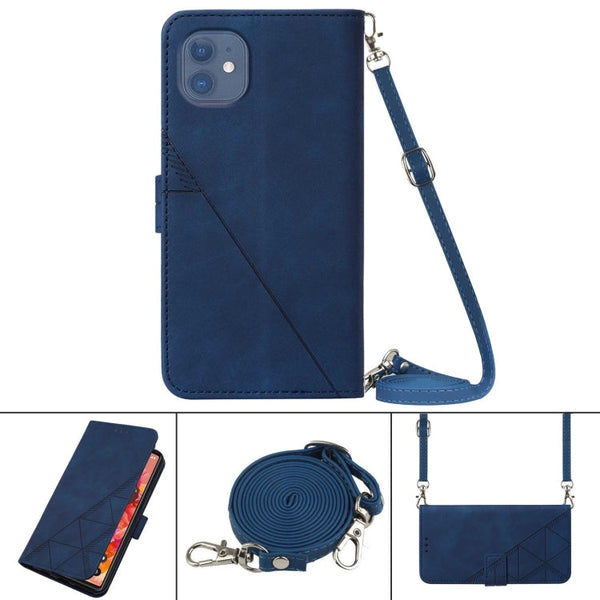 Crossbody 3D Embossed Flip Leather Phone Case