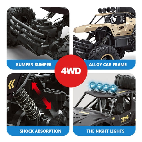 4WD Oversized Alloy Six Wheel Vehicle RC Car