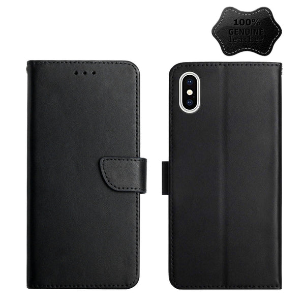 Genuine Leather Fingerprint-proof Horizontal Flip Phone Case, For iPhone X, For iPhone XR, For iPhone XS Max