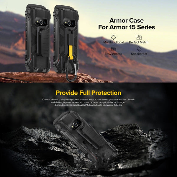 For Ulefone Power Armor 15 Ulefone Back Clip Phone Case with Carabiner