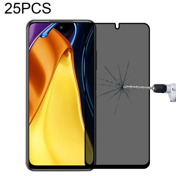 25 PCS Full Cover Anti-peeping Tempered Glass Film For Samsung Galaxy A12