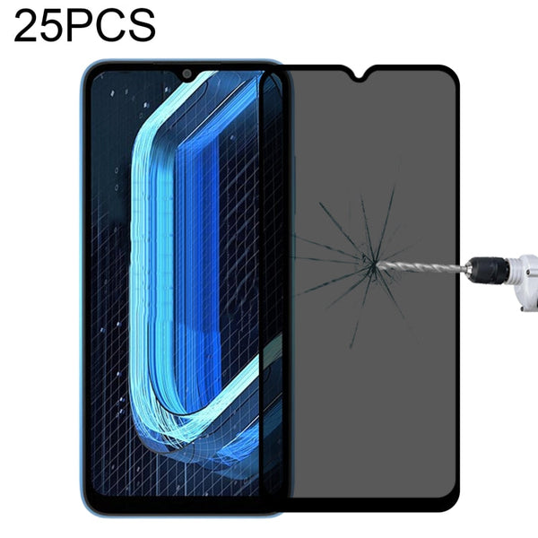 25 PCS Full Cover Anti-peeping Tempered Glass Film For Samsung Galaxy A12