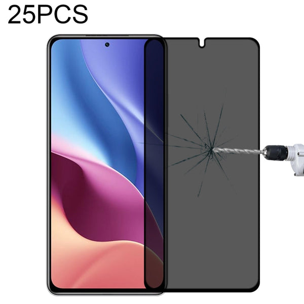25 PCS Full Cover Anti-peeping Tempered Glass Film For Samsung Galaxy A12