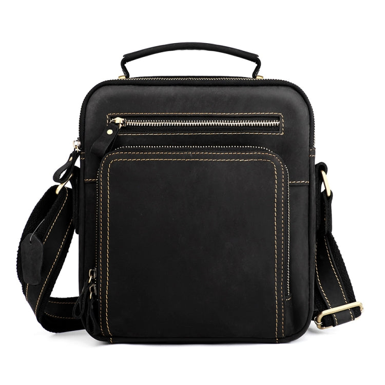 6050 Crazy Horse Texture Cowhide Crossbody Bag for Men