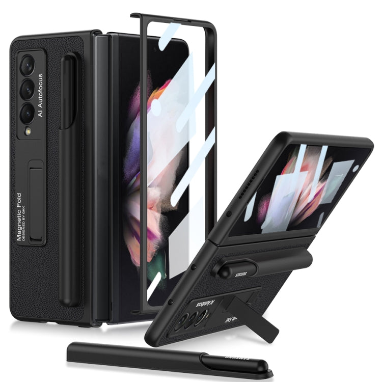 GKK Ultra-thin Shockproof Leather Protective Case with Holder & Pen Slots, For Samsung Galaxy Z Fold3 5G