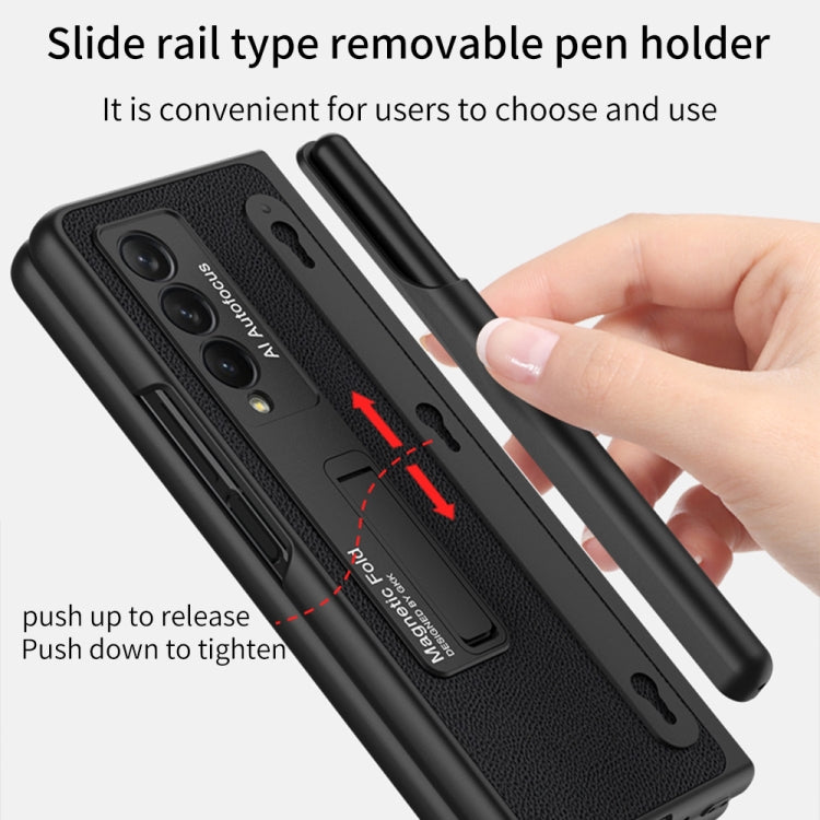 GKK Ultra-thin Shockproof Leather Protective Case with Holder & Pen Slots, For Samsung Galaxy Z Fold3 5G