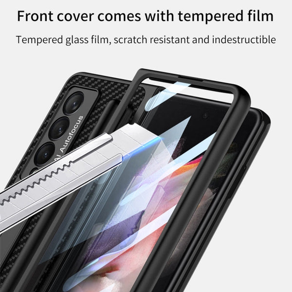 GKK Ultra-thin Shockproof Leather Protective Case with Holder & Pen Slots, For Samsung Galaxy Z Fold3 5G