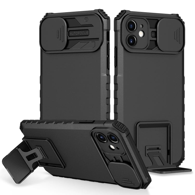 Stereoscopic Holder Sliding Camshield Phone Case, For iPhone 11, For iPhone 12, For iPhone 12 Pro