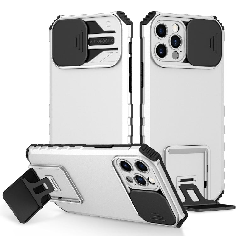 Stereoscopic Holder Sliding Camshield Phone Case, For iPhone 12 Pro Max, For iPhone 13 Pro, For iPhone 13 Pro Max