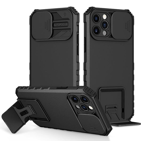 Stereoscopic Holder Sliding Camshield Phone Case, For iPhone 13, For iPhone 11 Pro, For iPhone 11 Pro Max