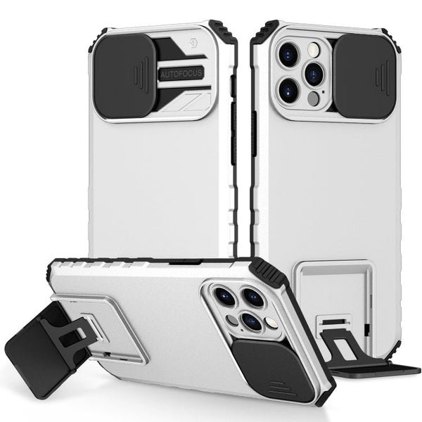 Stereoscopic Holder Sliding Camshield Phone Case, For iPhone 13, For iPhone 11 Pro, For iPhone 11 Pro Max