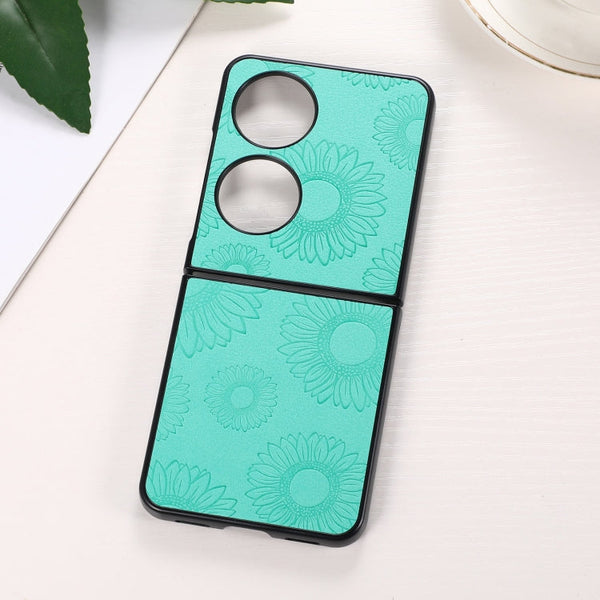 Sunflower Pattern PU+TPU+PC Shockproof Phone Case
