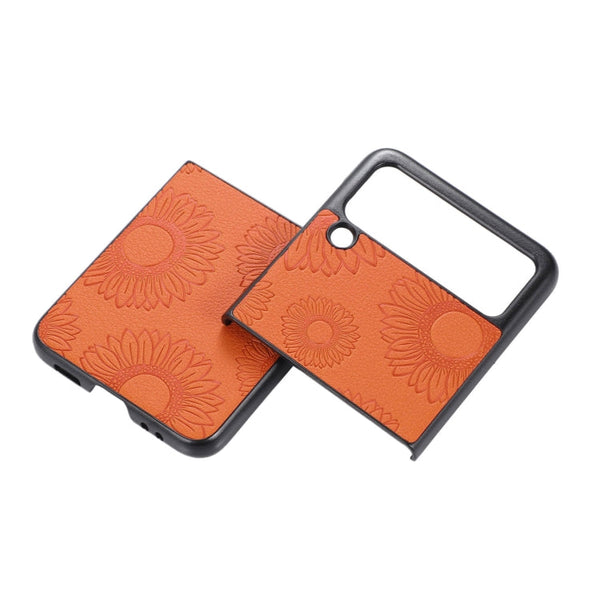 Sunflower Pattern PU+TPU+PC Shockproof Phone Case