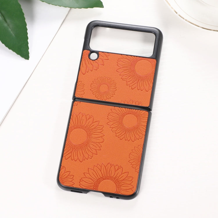 Sunflower Pattern PU+TPU+PC Shockproof Phone Case