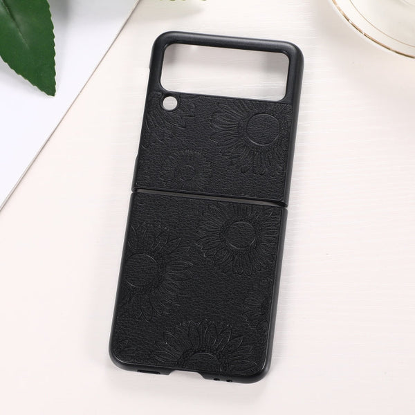 Sunflower Pattern PU+TPU+PC Shockproof Phone Case