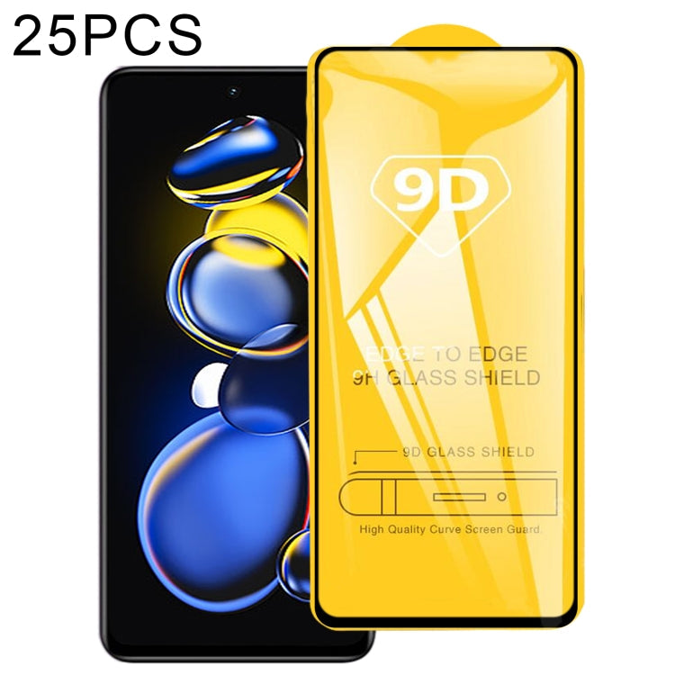 25 PCS 9D Full Glue Screen Tempered Glass Film For Xiaomi Redmi Note 11T Pro/11T Pro+/11T Pro+ Astro Boy Limited Edition