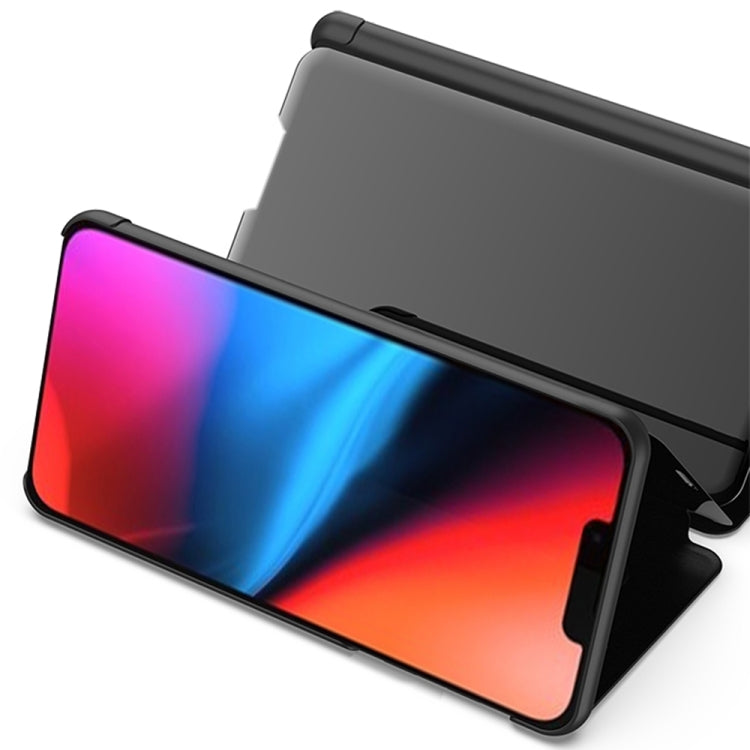 Plated Mirror Horizontal Flip Leather Phone Case with Holder