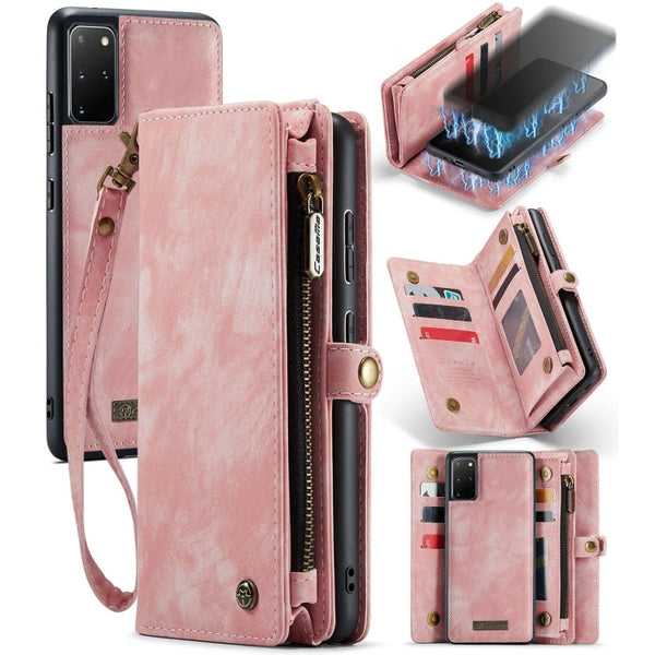 CaseMe Detachable Multifunctional Horizontal Flip Leather Case, with Card Slot & Holder & Zipper Wallet & Photo Frame