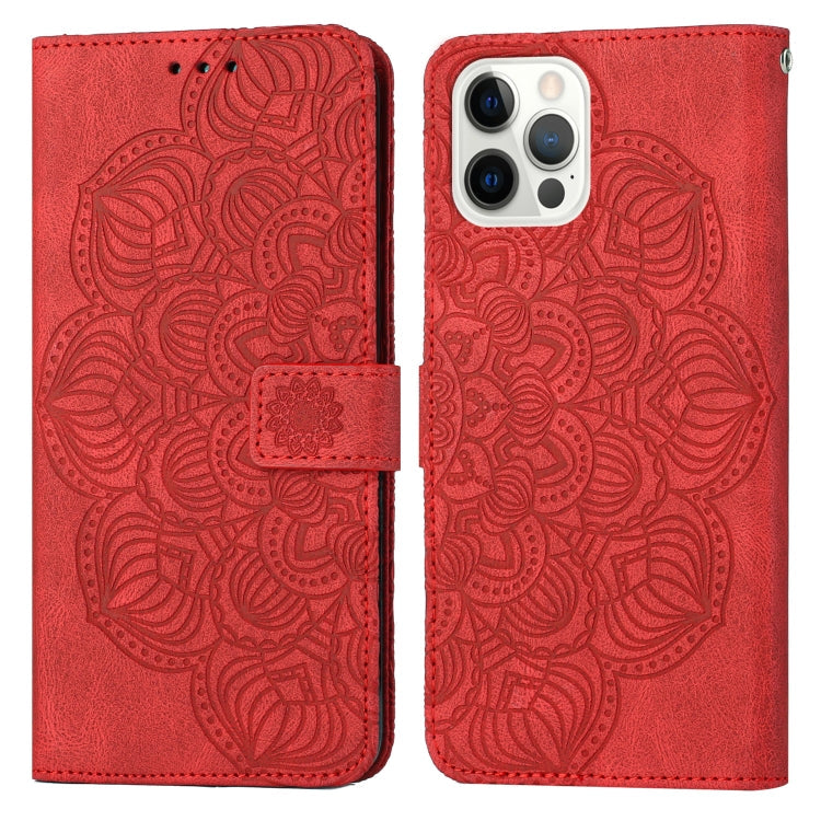 Mandala Embossed Flip Leather Phone Case, For iPhone 13 mini, For iPhone 13, For iPhone 13 Pro, For iPhone 13 Pro Max