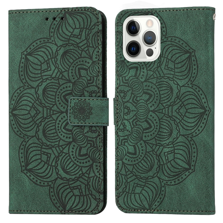 Mandala Embossed Flip Leather Phone Case, For iPhone 13 mini, For iPhone 13, For iPhone 13 Pro, For iPhone 13 Pro Max